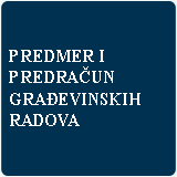 Predmer i predracun radova u gradjevinarstvu